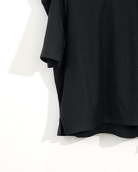 aalis NAJI KNIT cutout shoulder lace hoodie (Black)