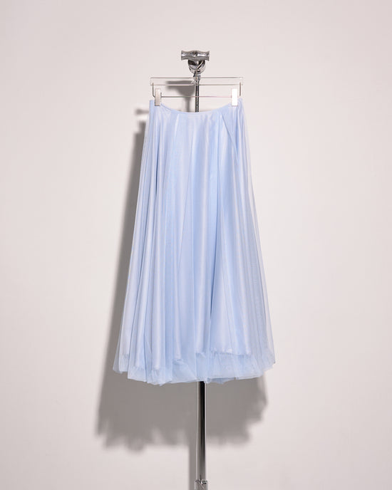 aalis LIDA mesh bubble hem skirt (Blue)