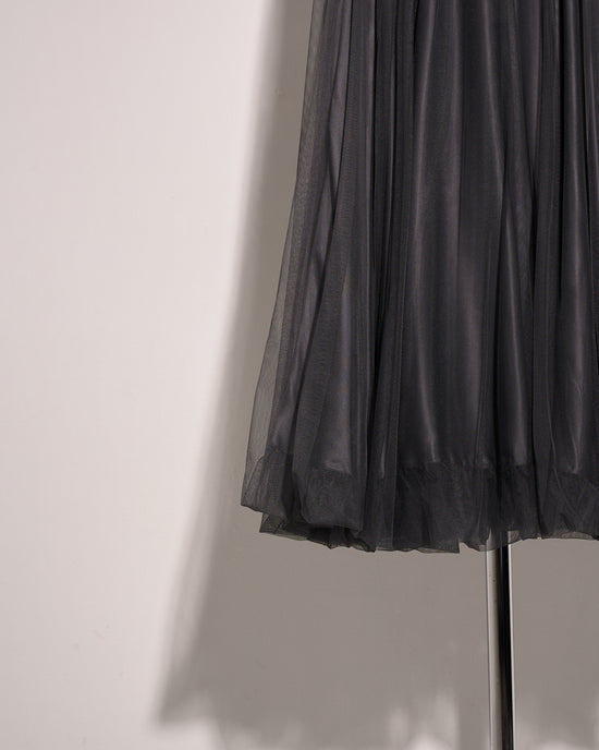 aalis LIDA mesh bubble hem skirt (Charcoal)