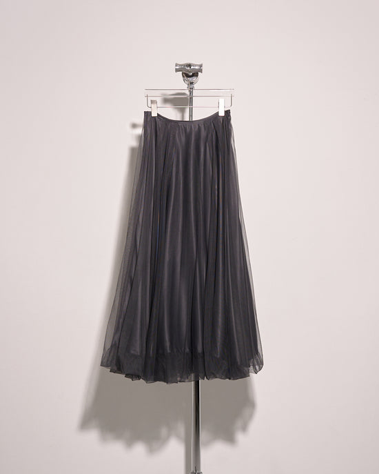 aalis LIDA mesh bubble hem skirt (Charcoal)