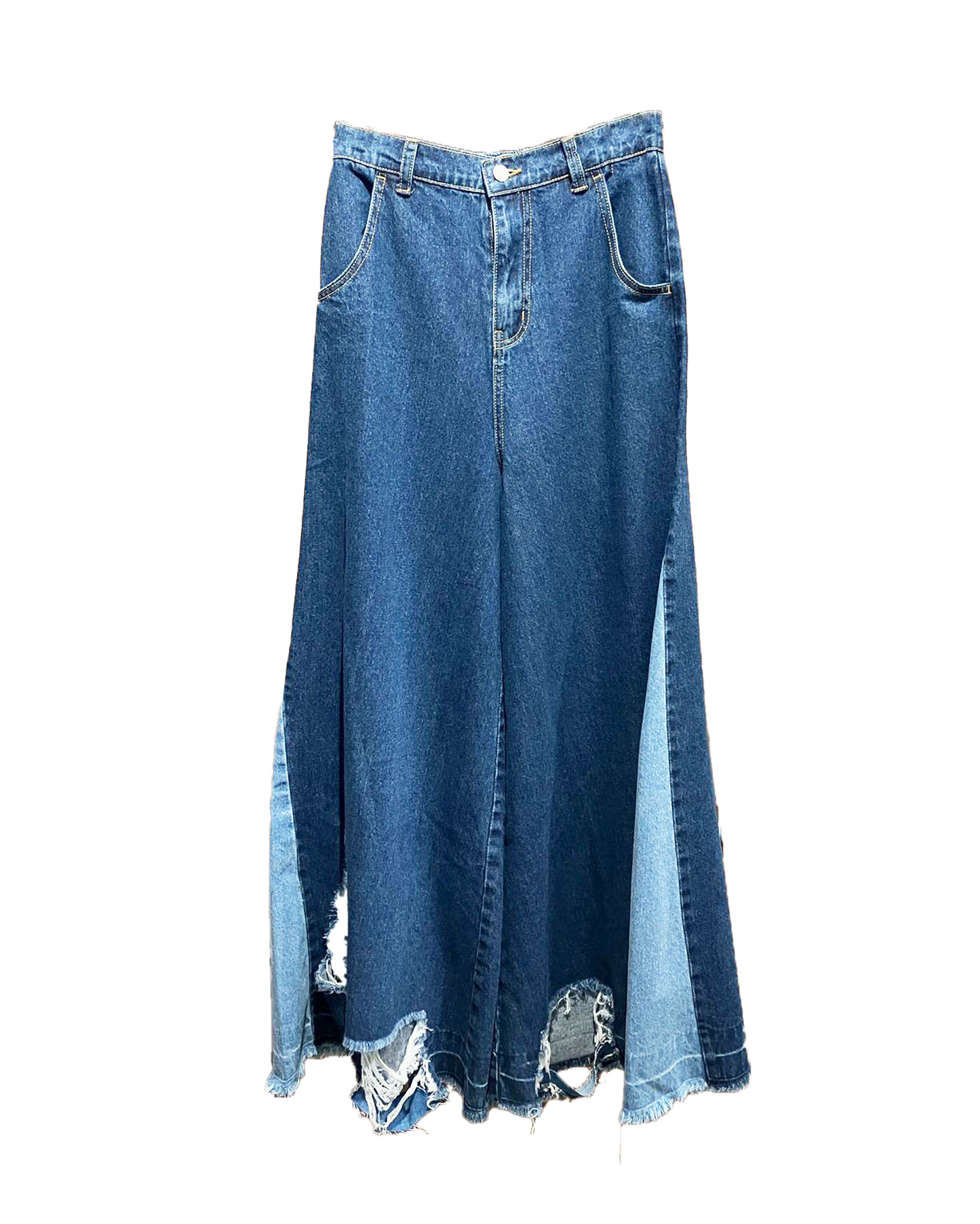 (Pre-order) aalis WALLS wide leg denim jean (Blue mix)