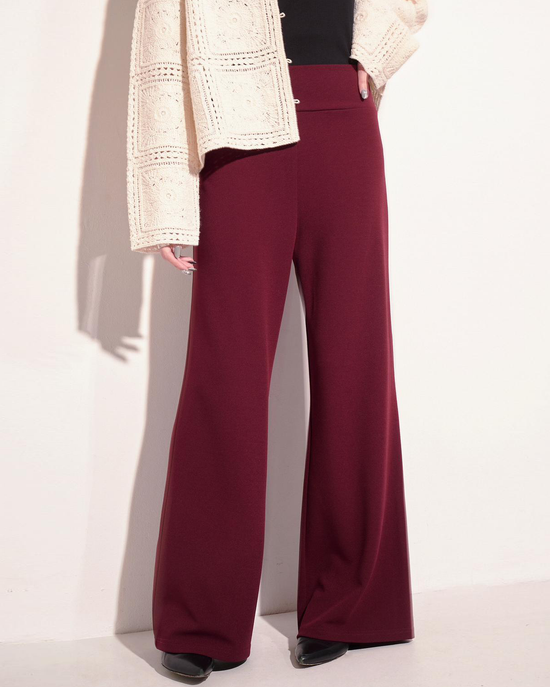 aalis LORICA fit and flare pants (Burgundy)