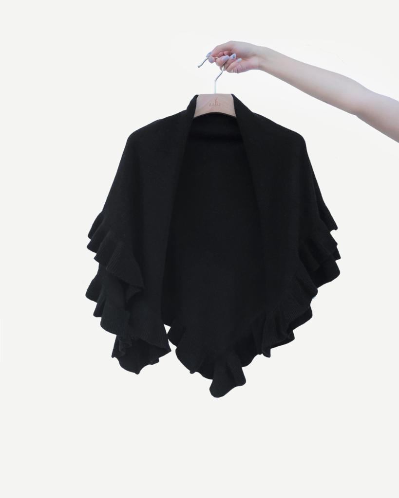 (Pre-order) aalis LUCIE FW25 cashmere scarf (Black)