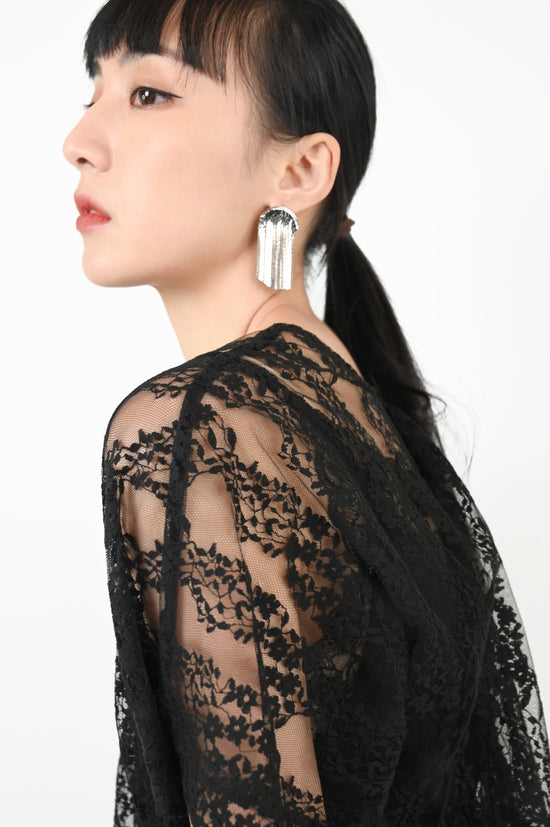 aalis AGATHA 3D structured lace top (Black lace)