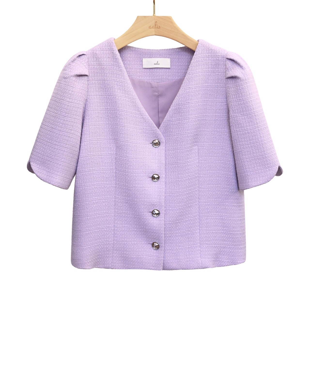 aalis POLL v neck tweed jacket (Purple)