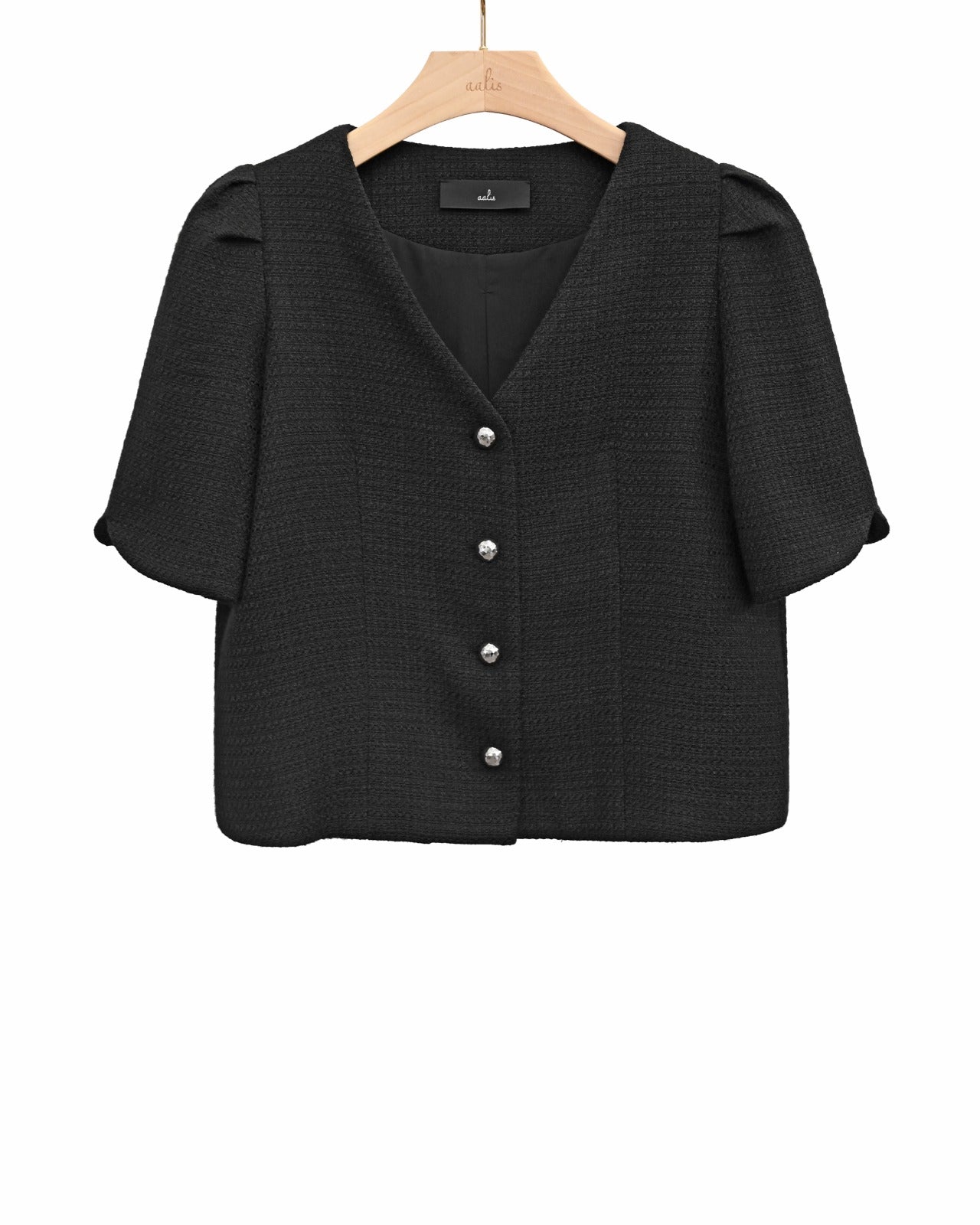 aalis POLL v neck tweed jacket (Black)
