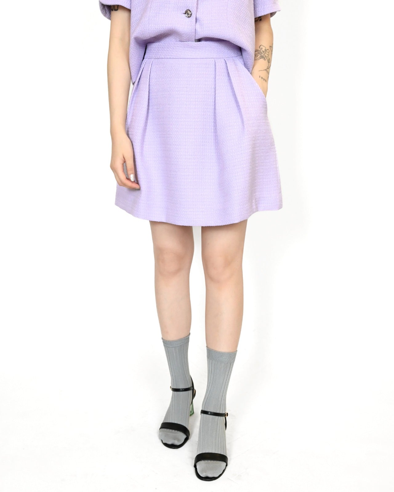 aalis POLLY tweed skirt (Purple)