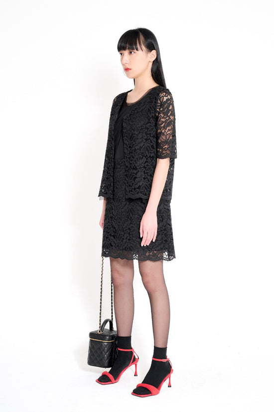 aalis ROSELYN Lace Cardigan (Black)