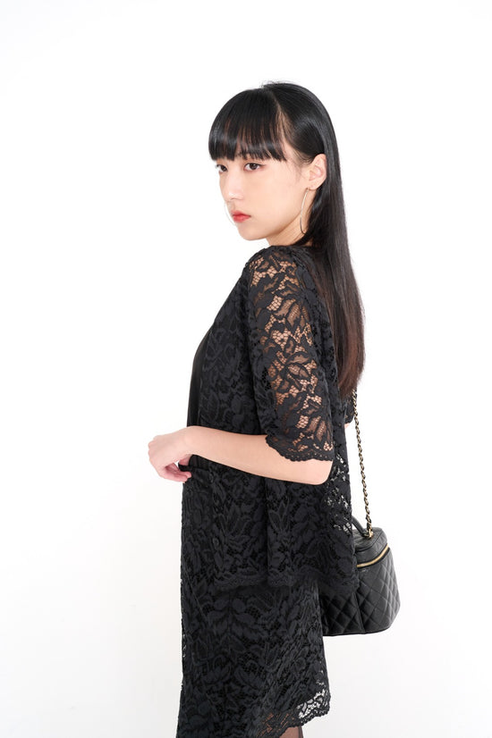 aalis ROSELYN Lace Cardigan (Black)