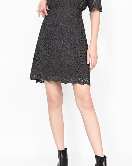 Load image into Gallery viewer, aalis ROSA Lace Skirt (Charcoal)
