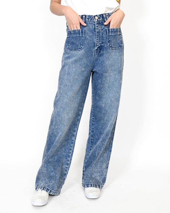 aalis CHARLIE 2 pockets straight leg denim jeans (Acid blue)