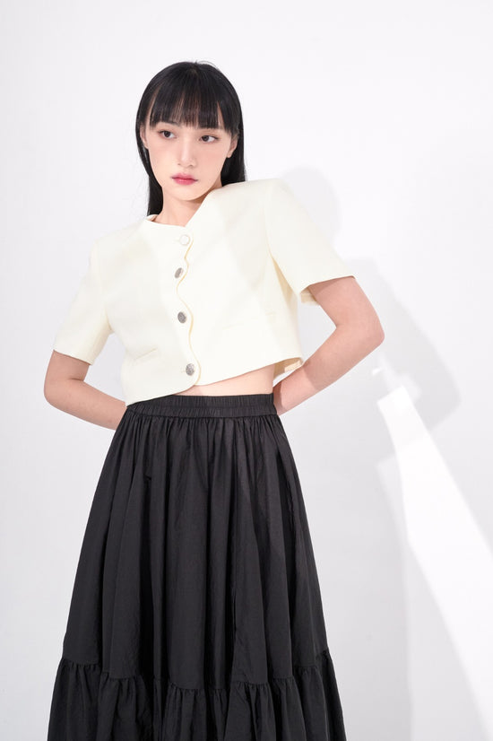 Load image into Gallery viewer, aalis JIYOO cropped jacket (Ivory)
