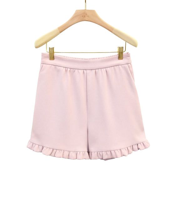 aalis LORNA ruffle hem shorts (Pink)