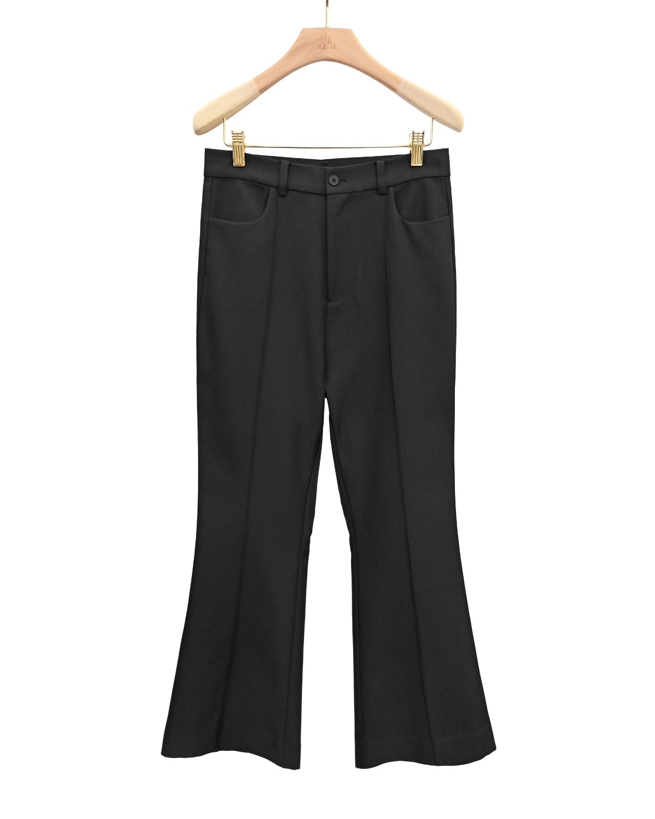 Load image into Gallery viewer, aalis ARSHI fit and flare suiting pants (Black)
