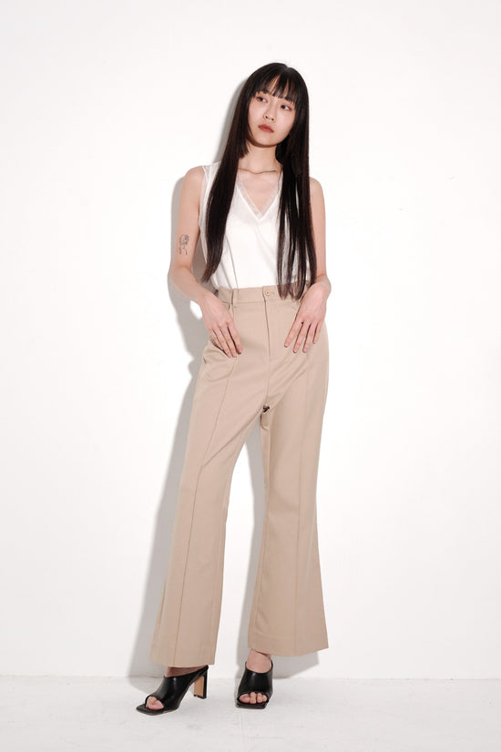 Load image into Gallery viewer, aalis ARSHI fit and flare suiting pants (Beige)
