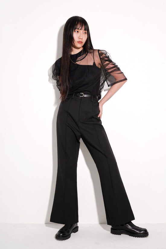 aalis ARSHI fit and flare suiting pants (Black)