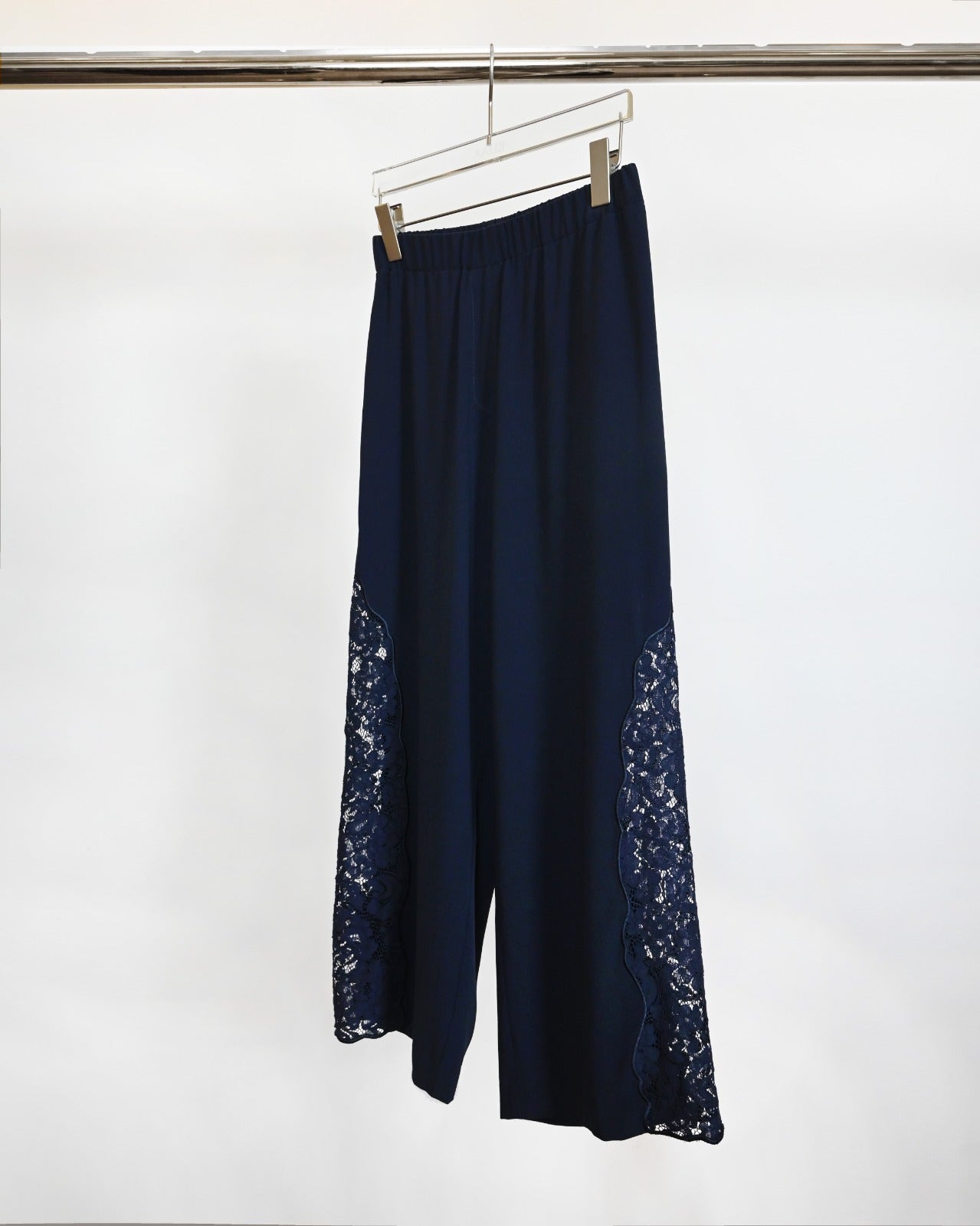 aalis WAVERLY side lace trim pants (Navy)