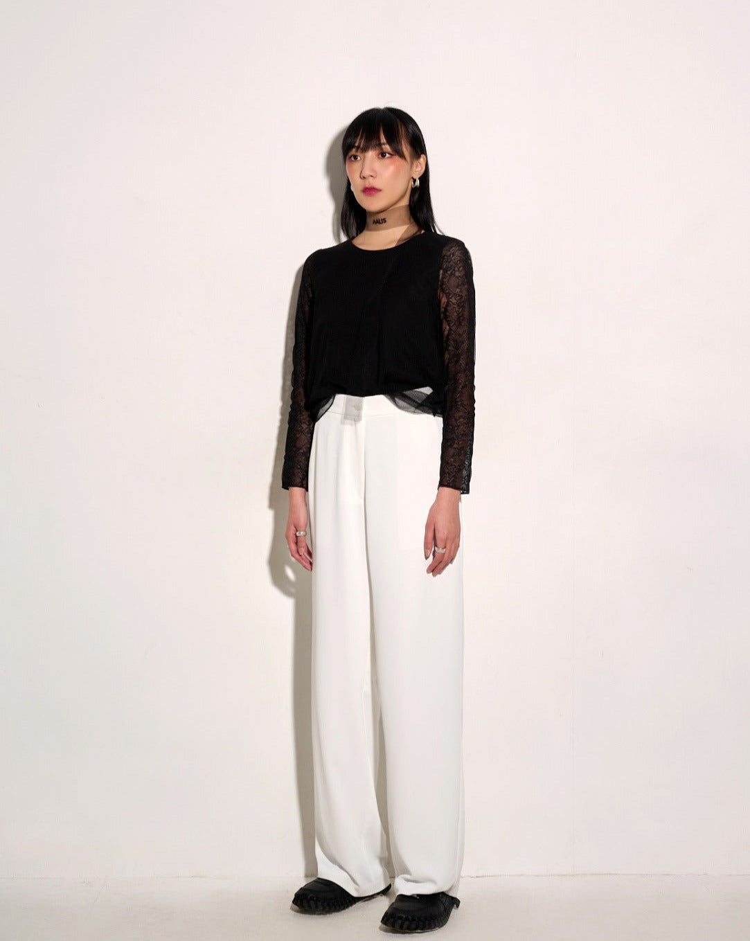 aalis PIPA relax suiting pants (White)