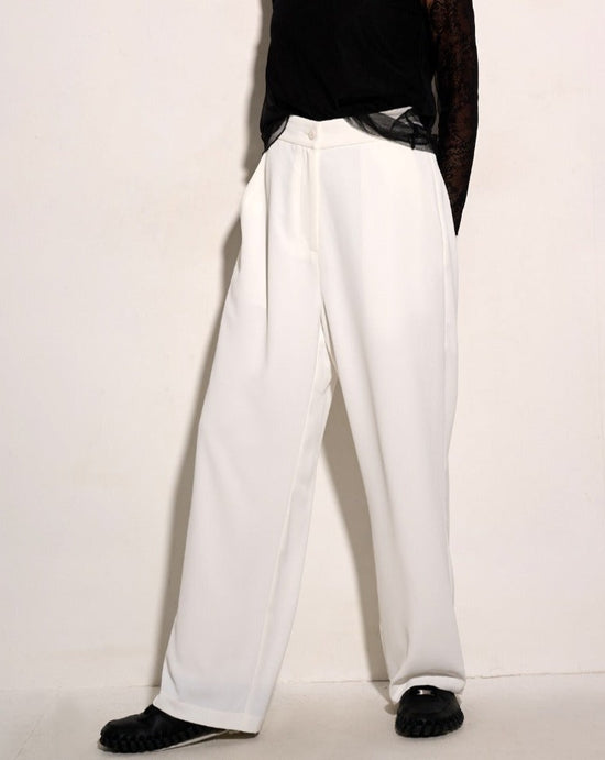 aalis PIPA relax suiting pants (White)