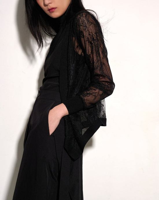 aalis JEMMA lace cardigan (Black)