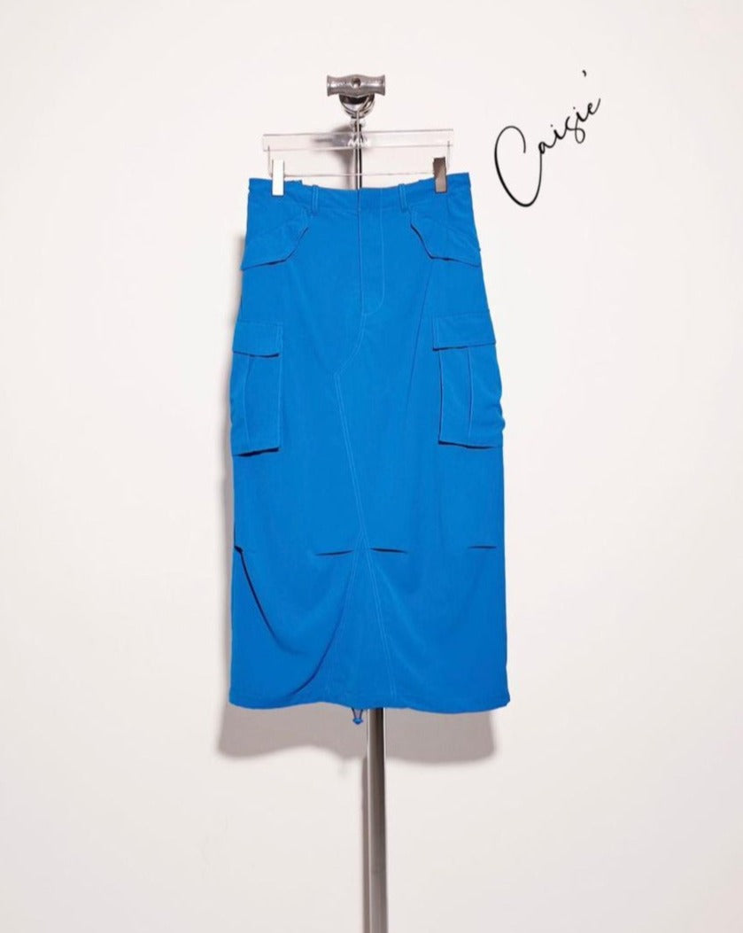 aalis CAISIE stitches cargo skirts (Blue)