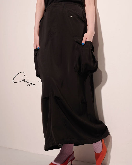 aalis CAISIE stitches cargo skirts (Black)