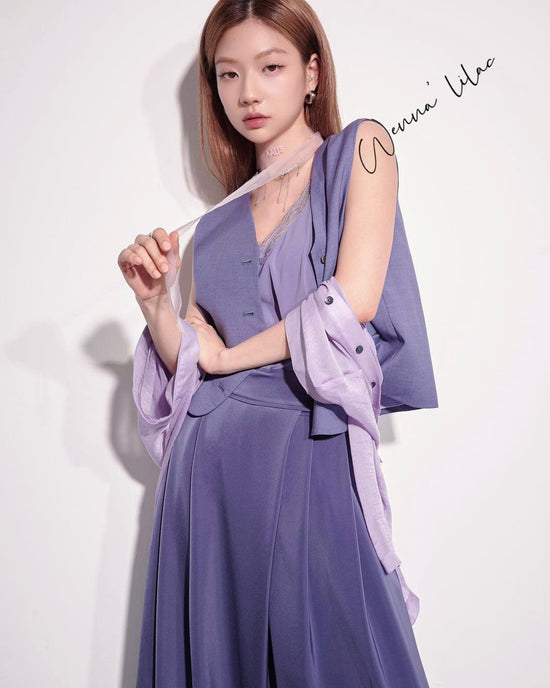 aalis WENNA PLAIN single breasted waistcoat (Lilac)