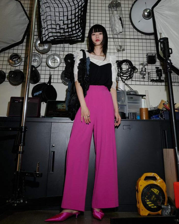 aalis WILMA wide legs suiting pants (Magenta)