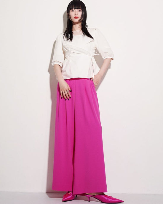 aalis WILMA wide legs suiting pants (Magenta)