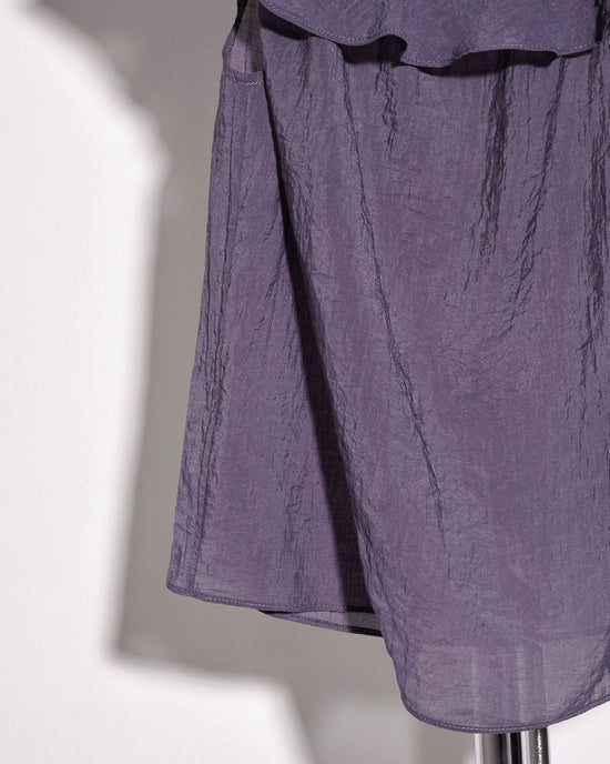 aalis ELARA 网纱细节单肩上衣（灰紫色）