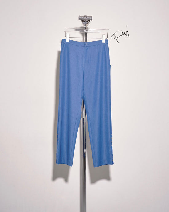 aalis TRUDY side studded pants (Blue denim)