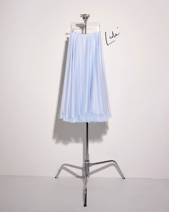 aalis LIDA mesh bubble hem skirt (Blue)