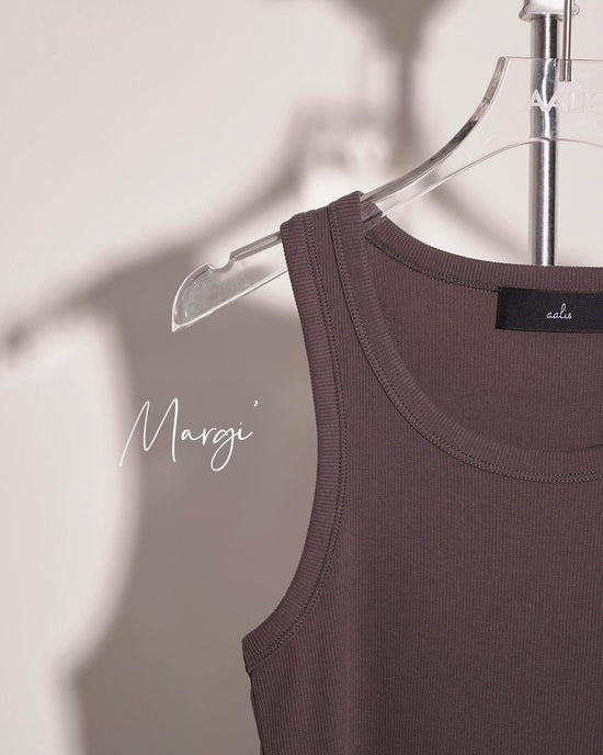 aalis MARGI ribbed racer tank (Charcoal)