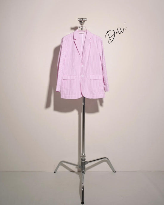 aalis DELLA oversized blazer (Pink stripe)