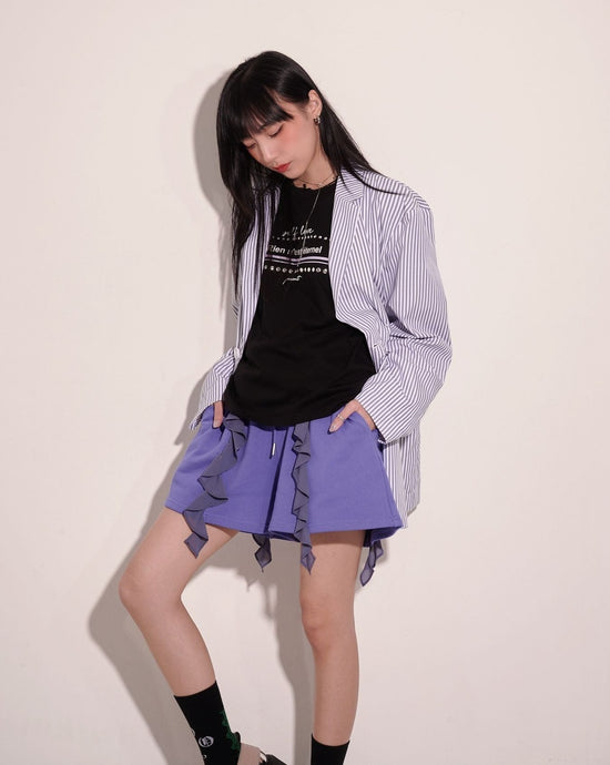 aalis DELLA oversized blazer (Grey stripe)