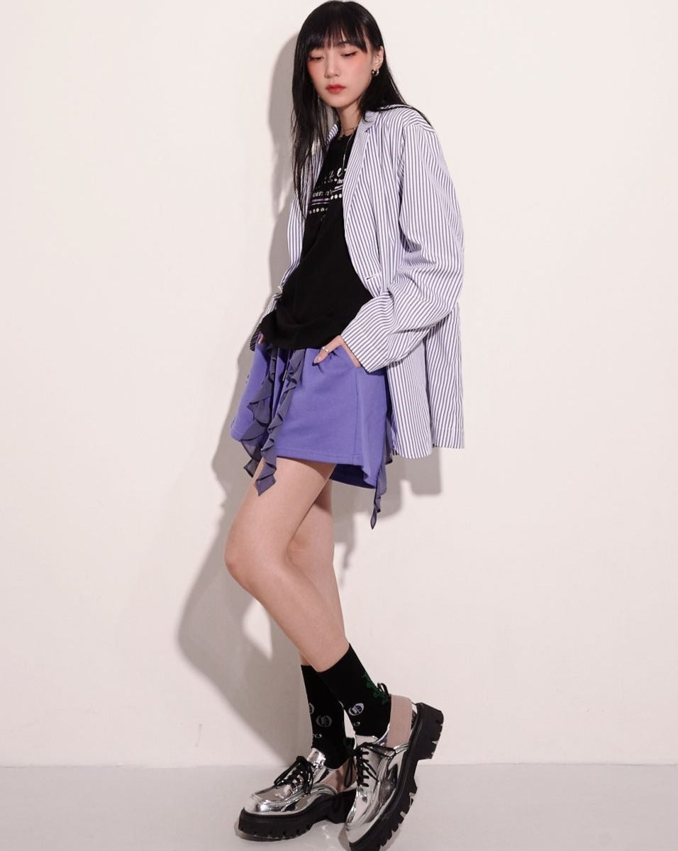 aalis DELLA oversized blazer (Grey stripe)