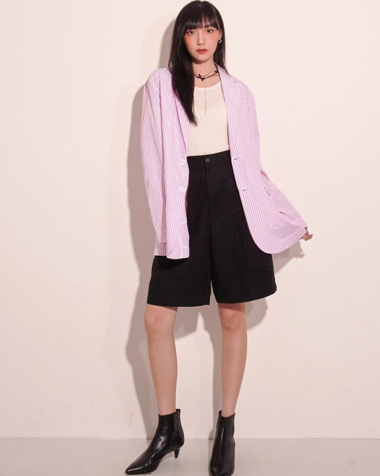 aalis DELLA oversized blazer (Pink stripe)