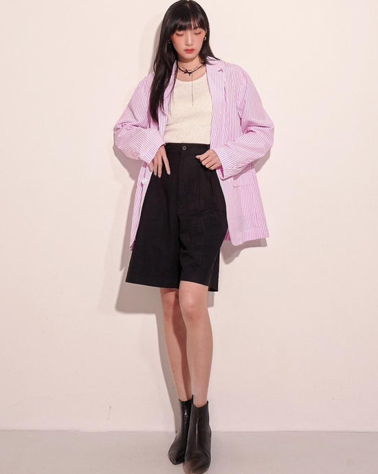 aalis DELLA oversized blazer (Pink stripe)