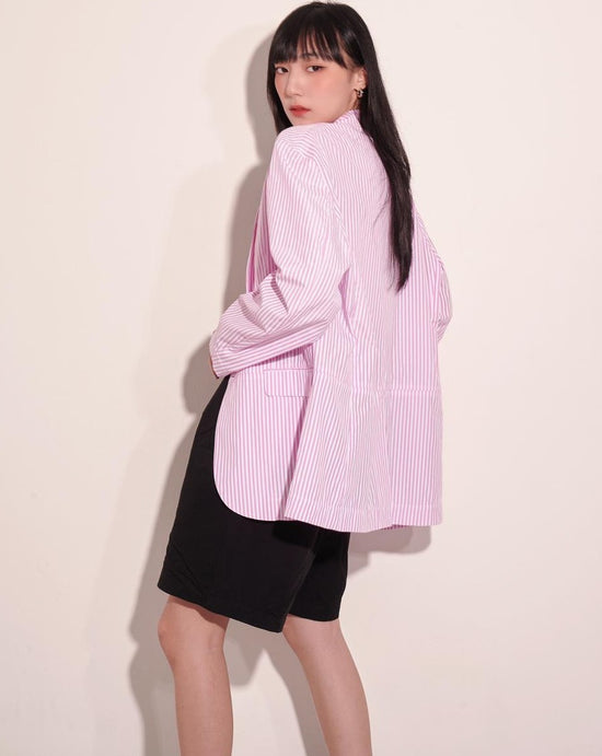 aalis DELLA oversized blazer (Pink stripe)