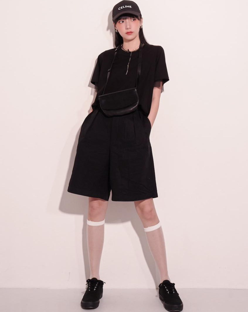 aalis PAOLA mesh inner layer SS tee (Black)