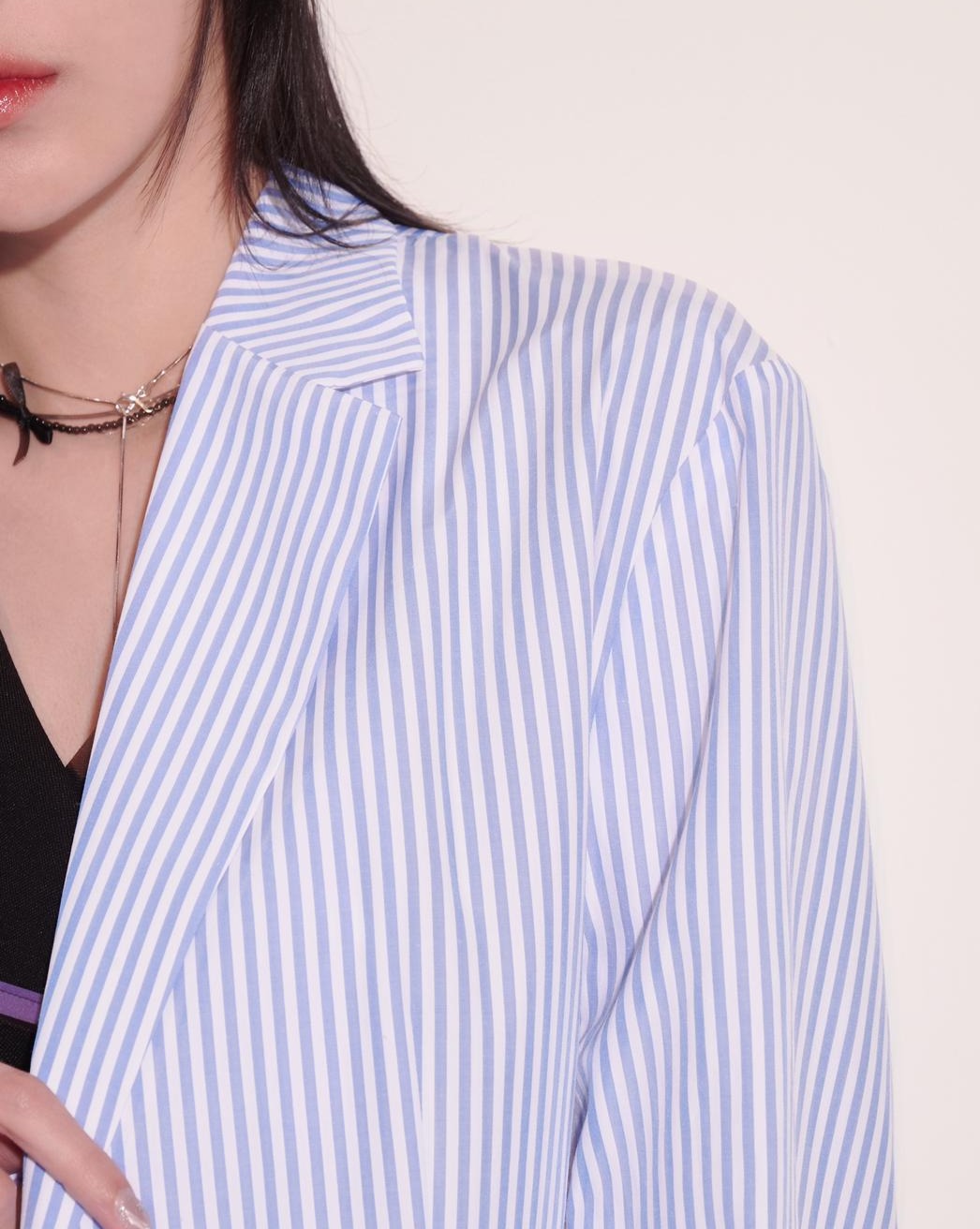 aalis DELLA oversized blazer (Blue stripe)