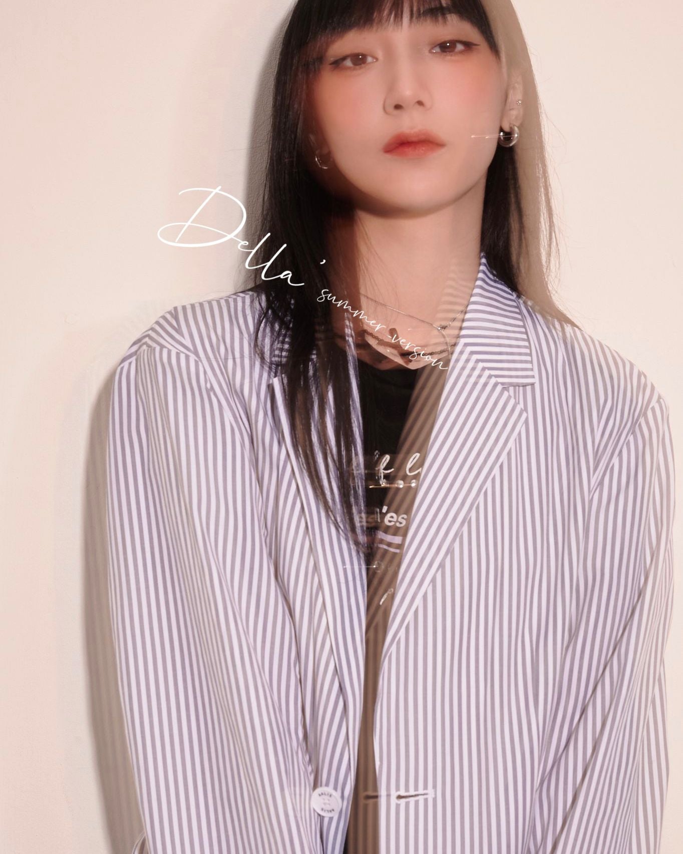 aalis DELLA oversized blazer (Grey stripe)