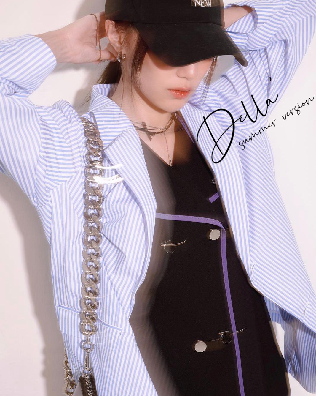 aalis DELLA oversized blazer (Blue stripe)