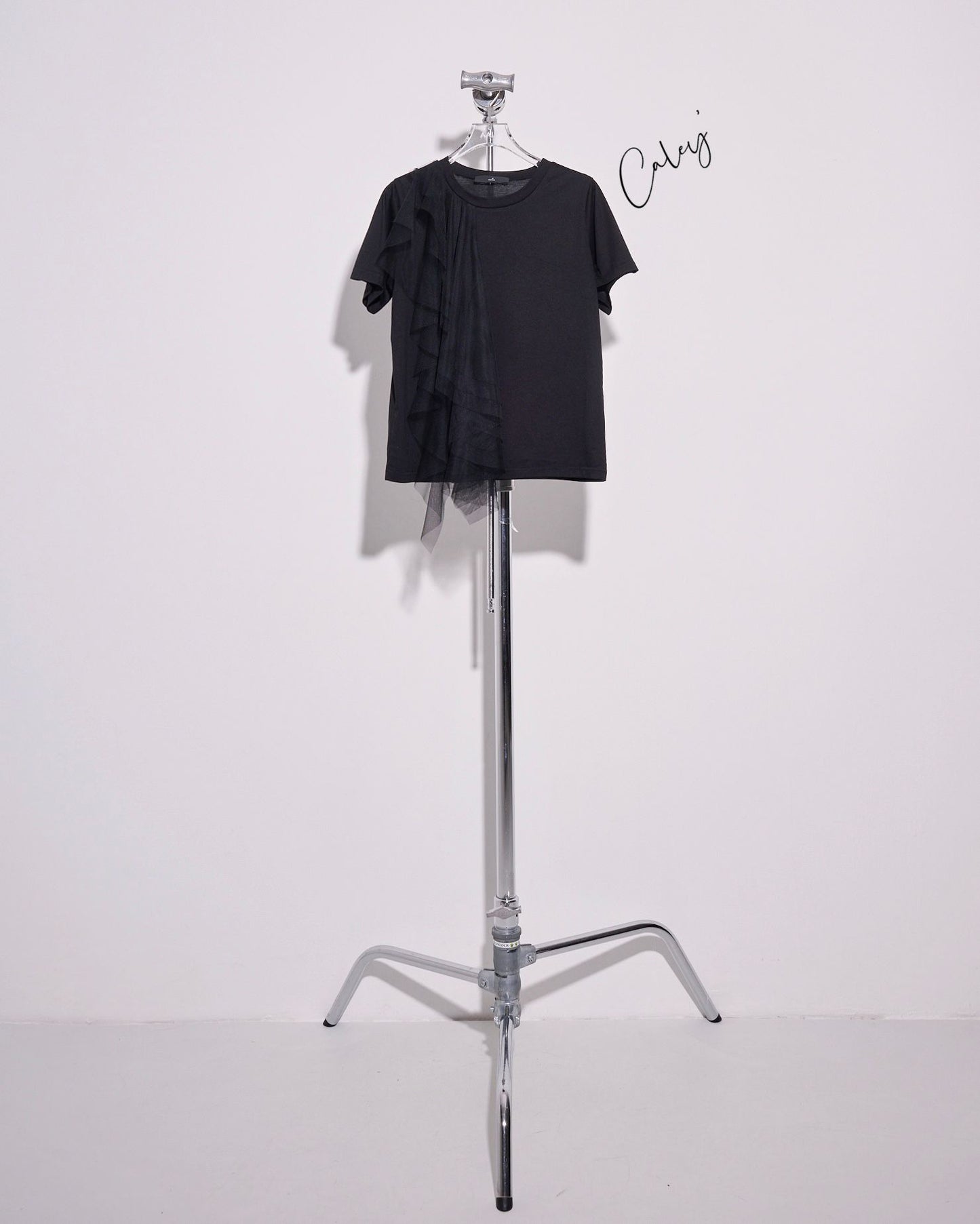 aalis CALEY cascade mesh SS tee (Black)