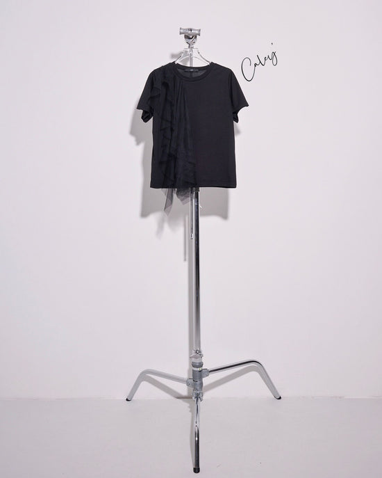 aalis CALEY cascade mesh SS tee (Black)