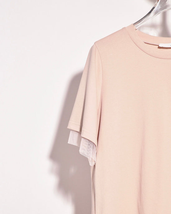 aalis PAOLA mesh inner layer SS tee (Beige)