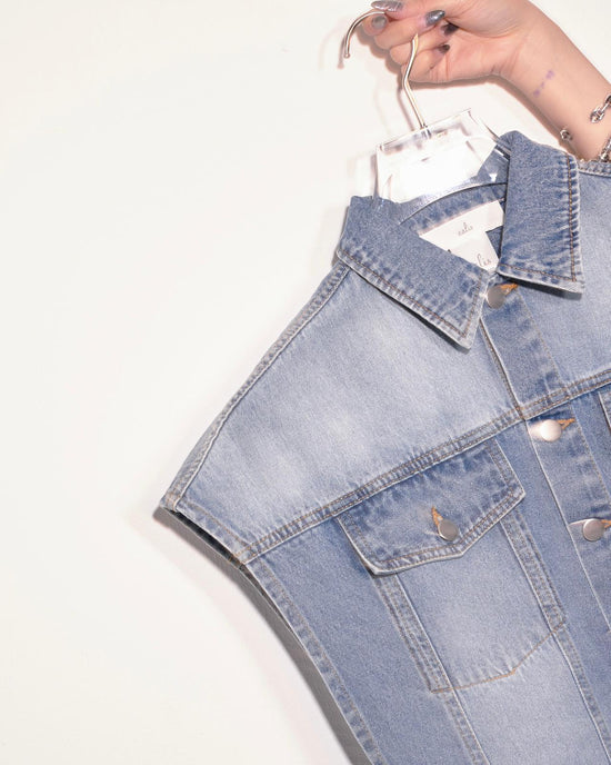 aalis GALI side open summer denim jacket (Blue denim)