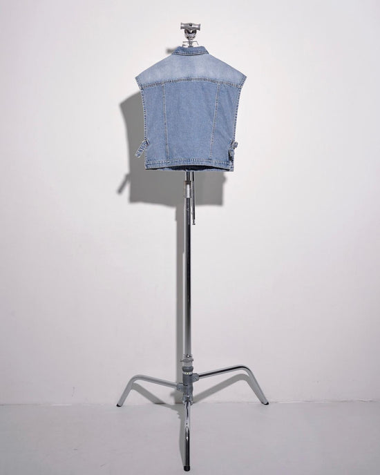 aalis GALI side open summer denim jacket (Blue denim)