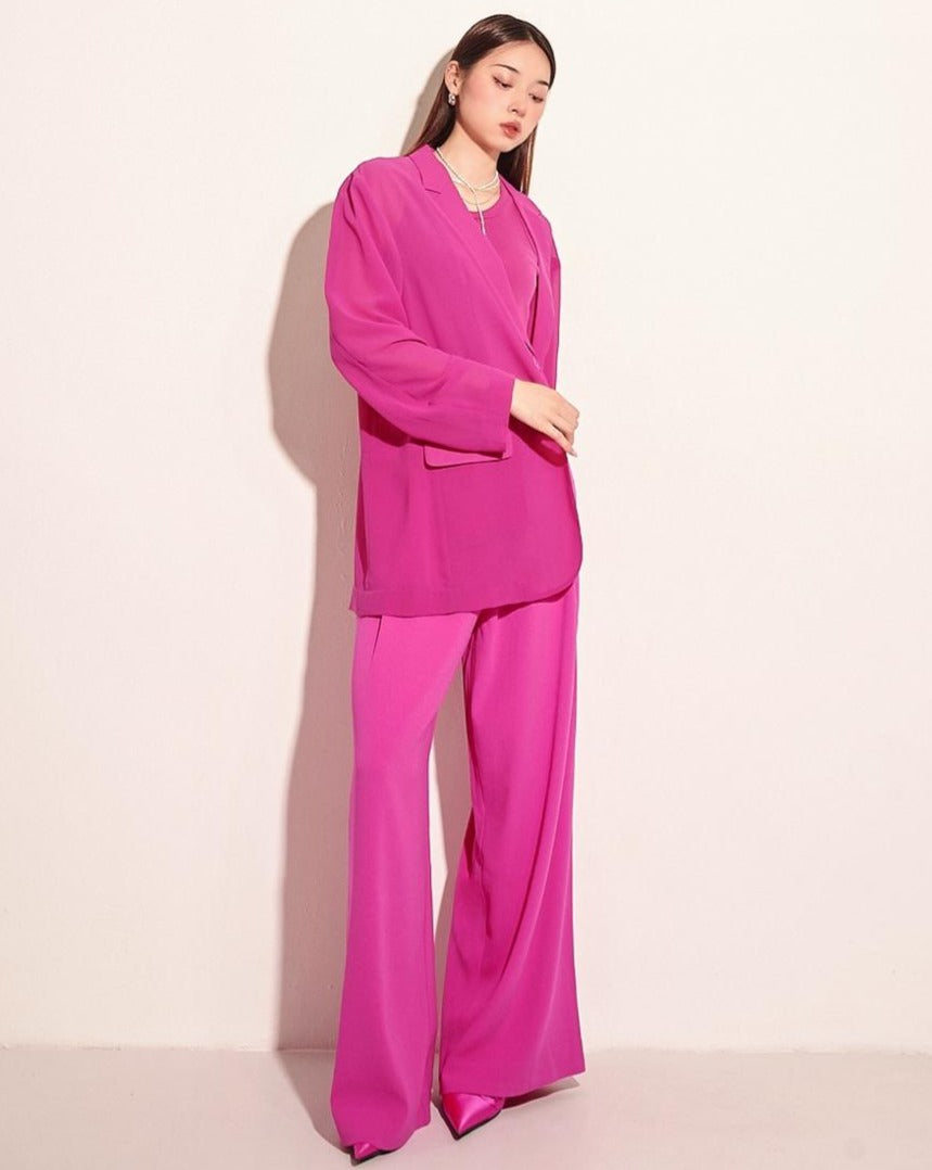 aalis DELLA oversized blazer (Magenta chiffon)