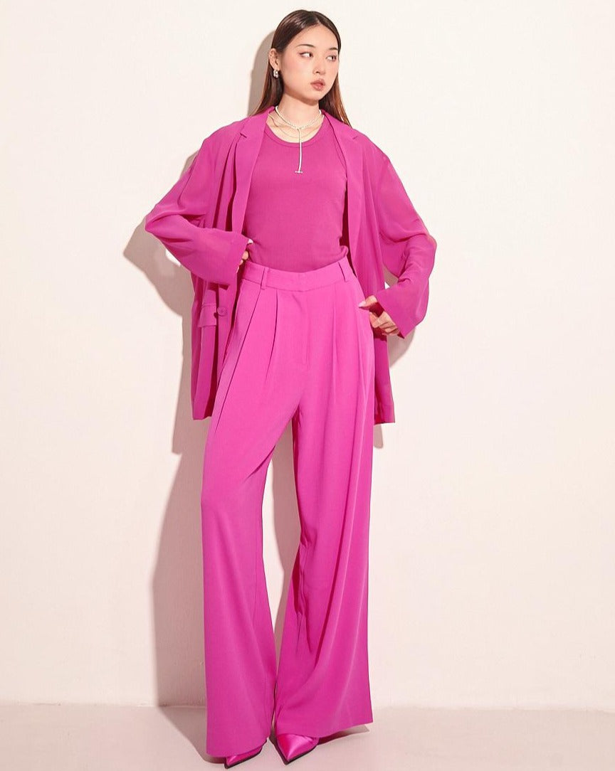 aalis DELLA oversized blazer (Magenta chiffon)